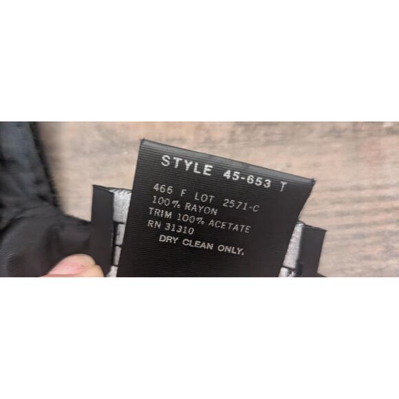 Vintage By Choice California Black Velvet Halter Dress, Size 13 - Picture 4 of 7